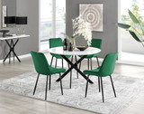 Novara White Gloss Black Leg 120cm Round Dining Table & 4 Pesaro Black Leg Chairs - novara-white-120-black-metal-round-dining-table-4-green-velvet-pesaro-black-chairs-set.jpg