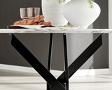Novara White Marble Black Leg Round Dining Table & 4 Pesaro Black Leg Chairs - novara-marble-100-black-metal-modern-round-dining-table-3.jpg