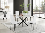 Novara White Marble Black Leg Round Dining Table & 4 Milan Black Leg Chairs - novara-marble-100-black-metal-round-dining-table-4-white-leather-milan-black-chairs-set.jpg