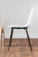 Novara Grey Concrete Effect 120cm Round Dining Table & 4 Corona Silver Leg Chairs - white-corona-chrome-leg-modern-leather-dining-chair-3_4.jpg