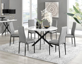 Novara White Gloss Black Leg 120cm Round Dining Table & 6 Milan Black Leg Chairs - novara-white-120-black-metal-round-dining-table-6-grey-leather-milan-black-chairs-set.jpg