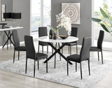 Novara White Gloss Black Leg 120cm Round Dining Table & 6 Milan Black Leg Chairs - novara-white-120-black-metal-round-dining-table-6-black-leather-milan-black-chairs-set.jpg