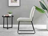 Imperia High Gloss Black Dining Table & 4 Halle Chairs - halle-cream-fabric-black-leg-dining-chair-2.jpg