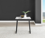 Carson Square White Marble Effect and Black Metal 2 Seater Dining Table - carson-2-seat-80cm-modern-square-dining-table-2.jpg