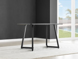 Carson Rectangular White Marble Effect and Black Metal 4 Seater Dining Table - carson-4-seat-120cm-modern-rectangle-dining-table-7.jpg