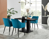 Imperia High Gloss Black Dining Table & 4 Calla Black Leg Chairs - Imperia-4-black-gloss-rectangular-dining-table-4-blue-velvet-calla-black-chairs-set.jpg