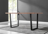 Kylo Brown Wood Effect Dining Table & 6 Calla Black Leg Chairs - kylo-160-wood-veneer-modern-rectangular-dining-table-7 (2).jpg