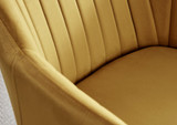 Kylo Brown Wood Effect Dining Table & 6 Calla Black Leg Chairs - Calla-mustard-black-dining-chair-6.jpg