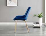 Novara 100cm Gold Round Dining Table and 4 Pesaro Gold Leg Chairs - Pesaro-Gold-Navy-dining-table (5).jpg