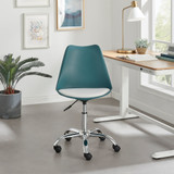Oslo Teal and White Faux Leather Office Chair - Oslo Chair  teal-2.jpg