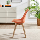2x Stockholm Scandi Orange Faux Leather and Wood Dining Chairs - Stockholm- dining-Chairs -orange-4-ns.jpg