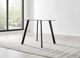 Seattle Square Glass and Black Metal 2-4 Seater Dining Table - Seattle-square-glass-black-leg-table-6.jpg