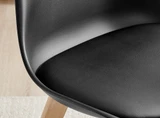 Seattle Glass and White Leg Square Dining Table & 4 Stockholm Wooden Leg Chairs - Stockholm- dining-Chairs -black-6.jpg