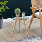 Malmo Side Table Small 40cm Round Glass and Wood Legs - Malmo-wood-400x400-side-table-2.jpg