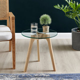 Malmo Side Table Small 40cm Round Glass and Wood Legs - Malmo-wood-400x400-side-table-1.jpg
