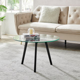 Malmo Round Glass and Black Coffee Table - Malmo-black-round-coffee-table-1.jpg