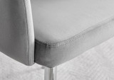 Imperia High Gloss White Dining Table & 6 Calla Silver Leg Chairs - Calla-grey-silver-dining-chair-5.jpg