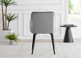 Novara White Gloss Black Leg Round Dining Table & 4 Calla Black Leg Chairs - Calla-grey-black-dining-chair-4.jpg