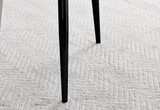 Novara White Gloss Black Leg Round Dining Table & 4 Calla Black Leg Chairs - Calla-grey-black-dining-chair-7.jpg