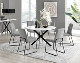 Novara White Gloss Black Leg 120cm Round Dining Table & 6 Halle Chairs - novara-white-120-black-metal-round-dining-table-6-light-grey-fabric-halle-black-chairs-set.jpg