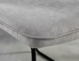 Novara White Gloss Black Leg 120cm Round Dining Table & 4 Halle Chairs - halle-light-grey-fabric-black-leg-dining-chair-6.jpg
