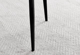 Novara White Gloss Black Leg 120cm Round Dining Table & 6 Calla Black Leg Chairs - Calla-blue-black-dining-chair-7.jpg