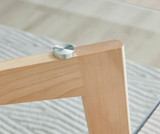 Malmo Glass and Wooden Leg Dining Table & 4 Halle Chairs - malmo-rectangle-glass-wood-leg-table-4.jpg