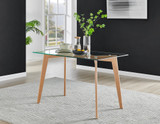 Malmo Glass and Wooden Leg Dining Table & 4 Calla Black Leg Chairs - malmo-rectangle-glass-wood-leg-table-2.jpg