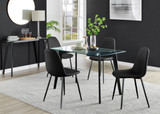 Malmo Glass and Black Leg Dining Table & 4 Corona Black Leg Chairs - Malmo-retangle-glass-black-table-4-corona-black-black-chair.jpg