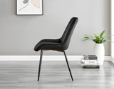 Seattle Glass and Black Leg Square Dining Table & 4 Pesaro Black Leg Chairs - Pesaro-Black-black-dining-chair (5).jpg