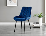 Seattle Glass and Black Leg Square Dining Table & 4 Pesaro Black Leg Chairs - Pesaro-Black-Navy-dining-chair (1).jpg