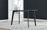 Malmo Glass and Black Leg Dining Table & 4 Calla Black Leg Chairs - malmo-rectangle-glass-black-leg-table-6.jpg