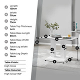 Grey Imperia 4 Table & 4 Velvet Belgravia Chairs - VF-Imperia-white-4-seats-table-image-2.jpg