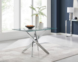 Leonardo 4 Table & 4 Velvet Belgravia Chairs - leonardo-4-seater-chrome-fashionable-rectangle-dining-table-2_2_1.jpg