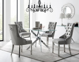 Leonardo 4 Table & 4 Velvet Belgravia Chairs - Leonardo-4-silver-chrome-glass-dining-table-4-grey-velvet-belgravia-chairs-set.jpg Leonardo 4 Table & 4 Velvet Belgravia Chairs - Leonardo-4-silver-chrome-glass-dining-table-4-grey-velvet-belgravia-chairs-set.jpg