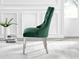 Leonardo 4 Table & 4 Velvet Belgravia Chairs - belgravia-green-velvet-studded-back-ring-silver-leg-chair-2.jpg Leonardo 4 Table & 4 Velvet Belgravia Chairs - belgravia-green-velvet-studded-back-ring-silver-leg-chair-2.jpg