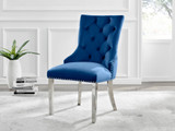 Leonardo 4 Table & 4 Velvet Belgravia Chairs - belgravia-blue-velvet-studded-back-ring-silver-leg-chair-1.jpg Leonardo 4 Table & 4 Velvet Belgravia Chairs - belgravia-blue-velvet-studded-back-ring-silver-leg-chair-1.jpg