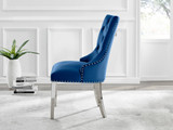 Leonardo 4 Table & 4 Velvet Belgravia Chairs - belgravia-blue-velvet-studded-back-ring-silver-leg-chair-3.jpg Leonardo 4 Table & 4 Velvet Belgravia Chairs - belgravia-blue-velvet-studded-back-ring-silver-leg-chair-3.jpg