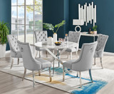 Novara White Marble 120cm Round Dining Table & 6 Velvet Belgravia Chairs - novara-marble-120-silver-chrome-round-dining-table-6-grey-velvet-belgravia-chairs-set.jpg
