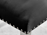 Novara White Marble 120cm Round Dining Table & 6 Velvet Belgravia Chairs - belgravia-black-velvet-studded-back-ring-silver-leg-chair-7.jpg