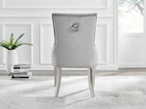 Novara White Marble 120cm Round Dining Table & 4 Velvet Belgravia Chairs - belgravia-grey-velvet-studded-back-ring-silver-leg-chair-3.jpg