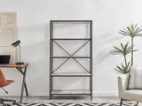 Ashton White Marble Effect and Black Metal Tall Shelves - Ashton marble  shelf ns (2).jpg