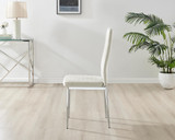4x Milan Cream Hatched Velvet Dining Chairs Silver Legs - Milan.velvet.Dining.Chairs.cream.silver-5.jpg