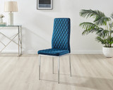 4x Milan Navy Hatched Velvet Dining Chairs Silver Legs - Milan.velvet.Dining.Chairs.navy.silver-6.ns.jpg