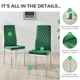 4x Milan Black Hatched Velvet Dining Chairs Silver Legs - Milan Velvet Silver Details.png