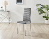 6x Milan Grey Hatched Velvet Dining Chairs Silver Legs - Milan.velvet.Dining.Chairs.grey.silver-4.jpg