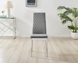 6x Milan Grey Hatched Velvet Dining Chairs Silver Legs - Milan.velvet.Dining.Chairs.grey.silver-1.jpg