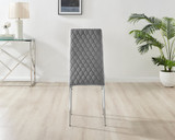 6x Milan Grey Hatched Velvet Dining Chairs Silver Legs - Milan.velvet.Dining.Chairs.grey.silver-2.jpg