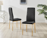 4x Milan Black Hatched Velvet Dining Chairs Gold Legs - Milan.velvet.Dining.Chairs.black.gold-6.ns.jpg