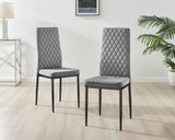 4x Milan Dining Chair Grey Velvet Black Legs - Milan.velvet.Dining.Chairs.grey.black-5.ns.jpg